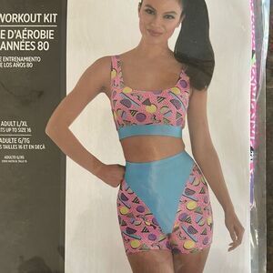 80’s Aerobics Workout Halloween Costume Lg XL